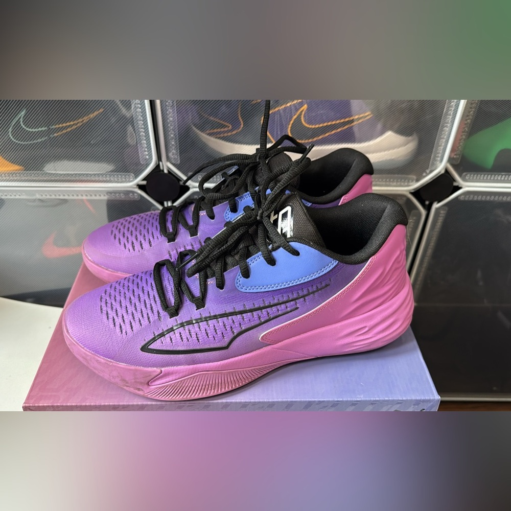 Puma basketball shoes.